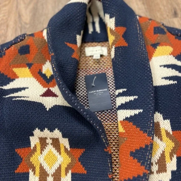 Lucky Brand Southwestern Aztec Cardigan Sweater NWT - Picture 4 of 4